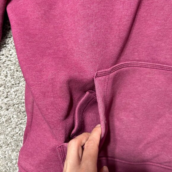 Carhartt Kids Sz 12/14 Relaxed Fit Pink Pullover Hoodie With Logo Graphic - Picture 3 of 8